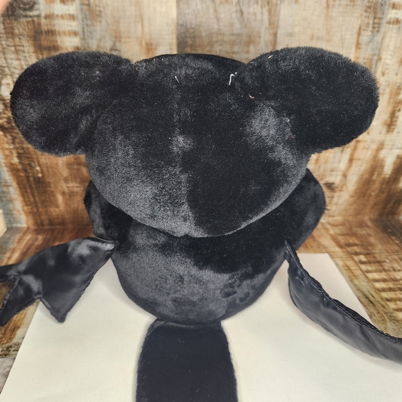 Vtg Rare Black Bat Pumpkin Jack O'Lantern Halloween Plush Stuffed Animal Cuddle - Picture 4 of 5